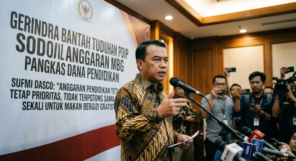 Gerindra Bantah Tuduhan PDIP soal Anggaran MBG Pangkas Dana Pendidikan