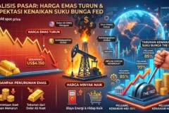 Emas Turun ke US$4.150, Inflasi Minyak Dorong Taruhan Kenaikan Suku Bunga The Fed