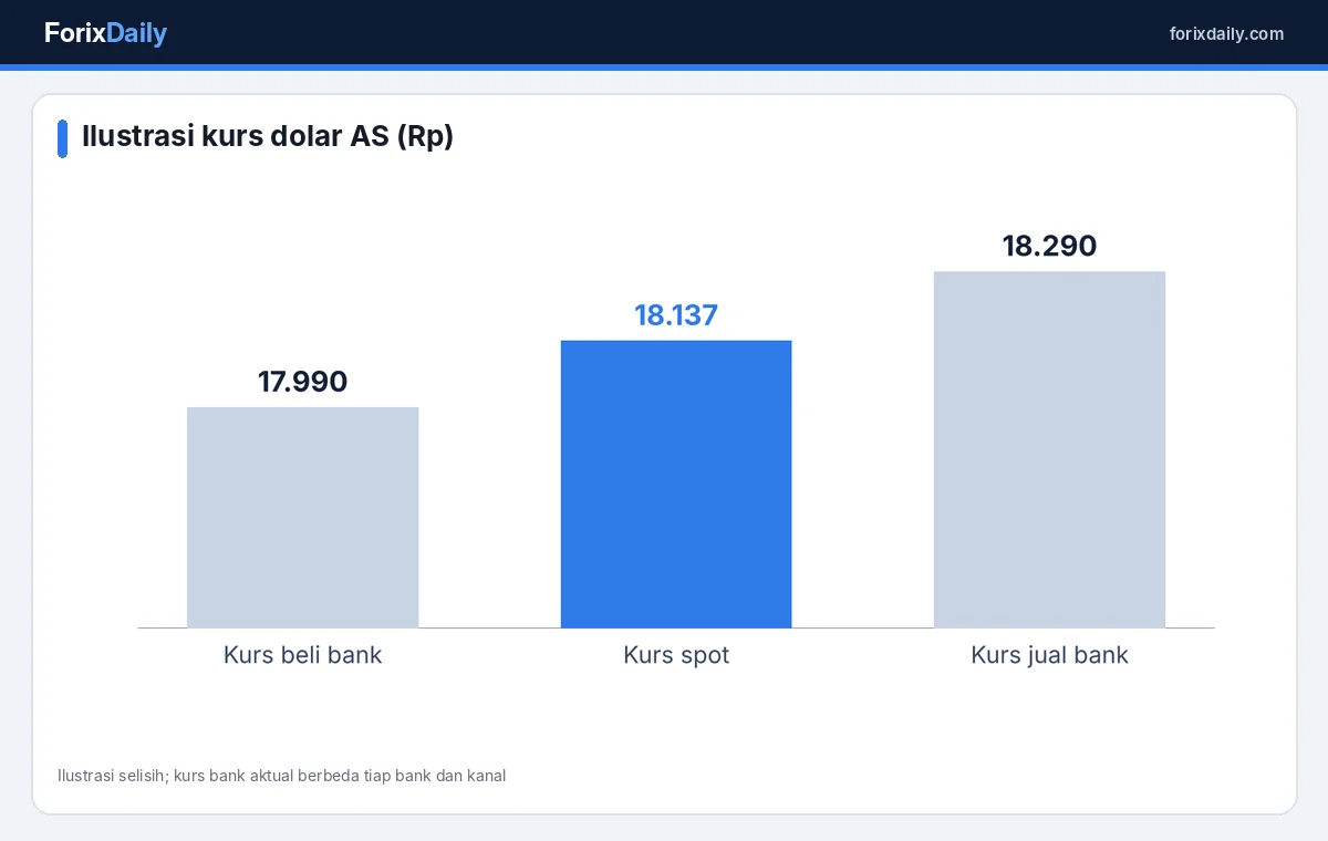 Ilustrasi perbedaan kurs spot kurs jual dan kurs beli bank