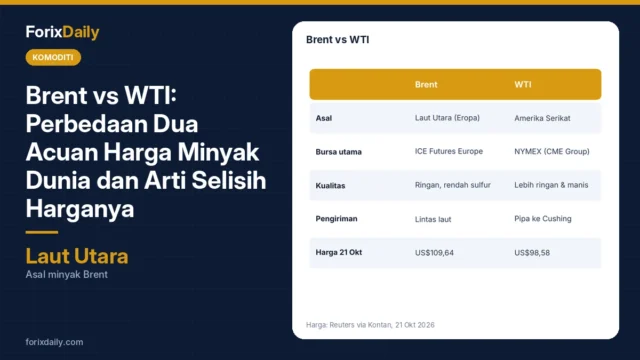 Brent vs WTI: Perbedaan Dua Acuan Harga Minyak Dunia dan Arti Selisih Harganya