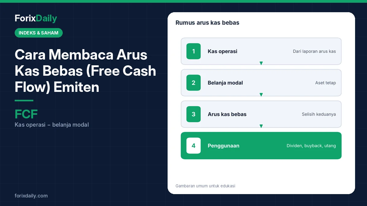 Cara Membaca Arus Kas Bebas (Free Cash Flow) Emiten: Rumus, Contoh, dan Tanda Bahaya