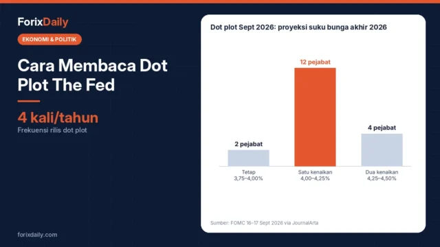 Cara Membaca Dot Plot The Fed: Proyeksi Suku Bunga Pejabat FOMC dan Contoh September 2026