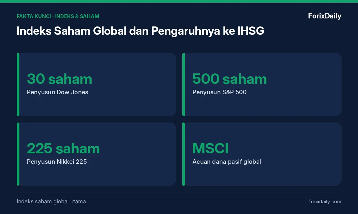 Fakta kunci: Indeks Saham Global dan Pengaruhnya ke IHSG: Dow Jones, S&P 500, Nasdaq, Nikkei, hingga Hang Seng