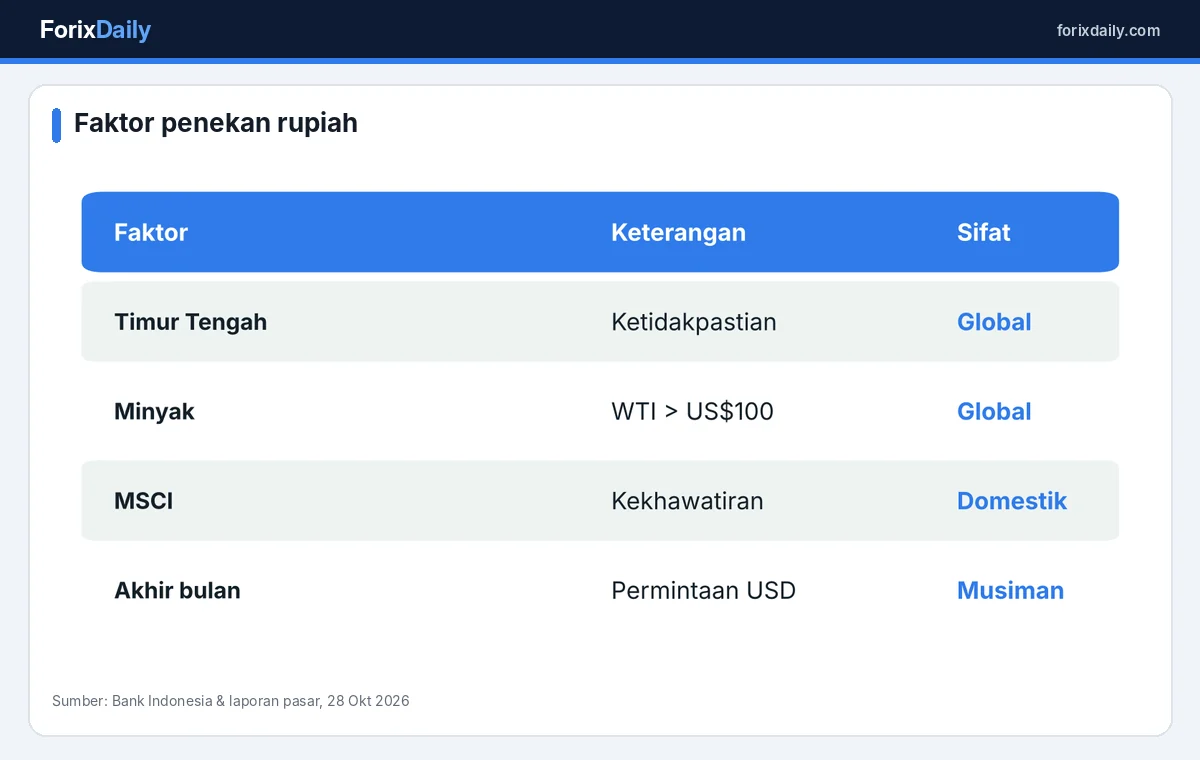 Faktor penekan rupiah menurut Bank Indonesia dan analis