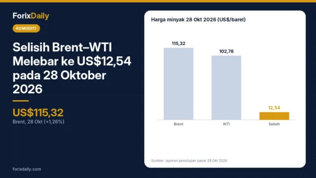Selisih Brent–WTI Melebar ke US$12,54 pada 28 Oktober 2026: Penyebab dan Dampaknya